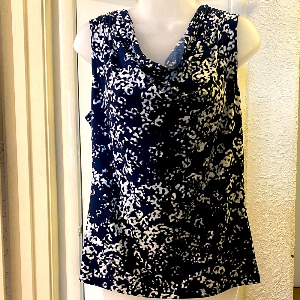 Calvin Klein cowl neck sleeveless blouse